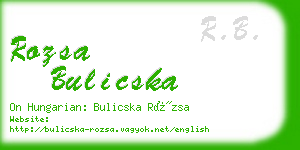 rozsa bulicska business card